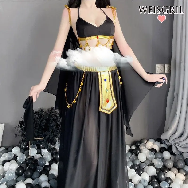 Black 5 piece set [including veil, bra,