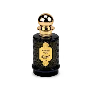 Sapil Royale Oud Unisex Eau De Parfum – Saffron, Nutmeg & Patchouli Musk Blend – Long-Lasting Luxury Arabic Oud Perfume for Men & Women – Premium Dubai Fragrance – 3.38 oz