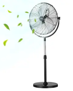 【Father's Day】VEVOR 20" Industrial Pedestal Fan 3-Speed Clooer Fan 46.9 to 59.6 Inch Height Adjustable