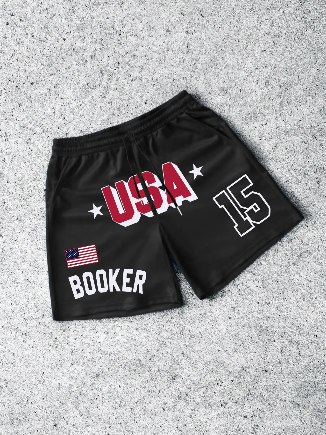Men's Star & Striped Print Shorts, Regular Fit Casual Comfy Breathable Shorts for Daily Wear, Men's Bottoms for Summer