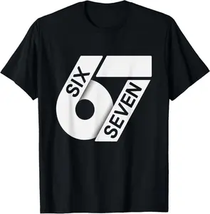 [100% Cotton]Fun Six Seven 6 7 Meme Design T-Shirt