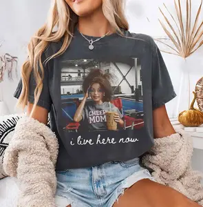 Cheer Mom Shirt, Sports Mom Shirt, Doll Face Meme, I Live Here Now