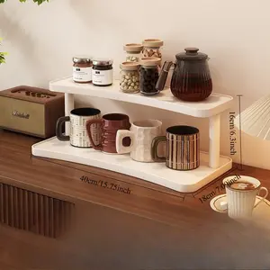 Multi-Layer Cup Holder Organizer, Desktop Storage Rack for Living Room Kitchen Countertop, Coffee Water Mug Stand, High-End Design, Desk Organizer Tidy, Desk Accessories