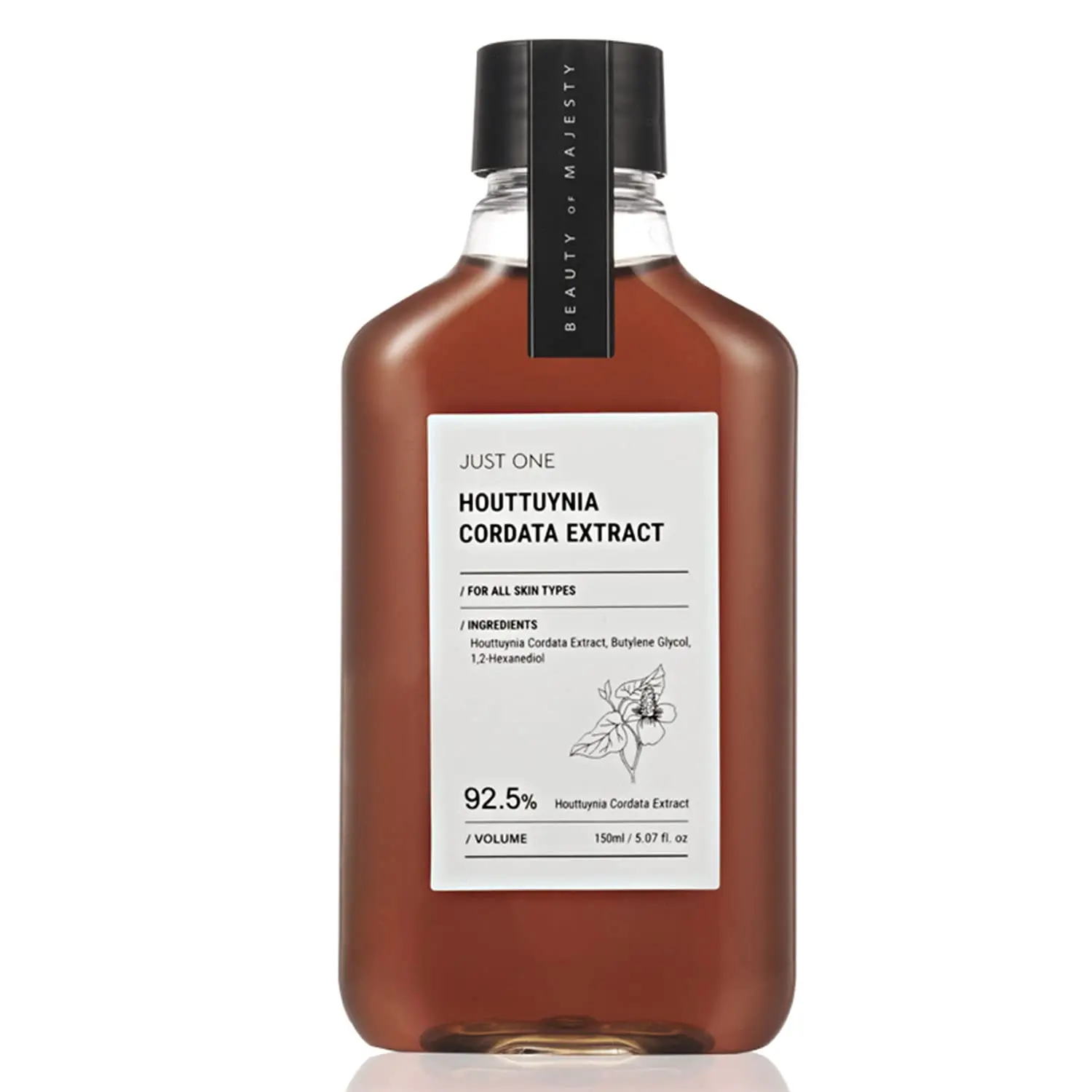BOM Glass Glow Korean Skincare, 92.5% Houttuynia Cordata Extract toner,For acne, pimples,Reduce oil,Shrink pores,Vegan,Alcohol Free,for Face,Scalp,hydrate and moisturize, eliminate redness,Deep calming, soothing toner for sensitive skin 150ml 5.07 fl. oz.