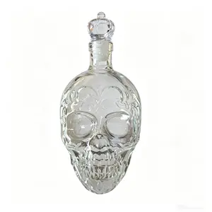 Diablo Skull glass wine bottle, high borosilicate food-grade foreign wine dispenser, Drinkware
