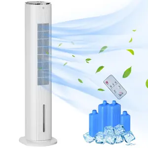 HOMCOM 42" 3 in 1 Evaporative Air Cooler with Water Tank, Ice Cooling Fan with Humidifier, 52° Oscillating Portable Swamp Cooler for Home Office, 3 Modes, 3 Speeds, 12H Timer, Remote, White