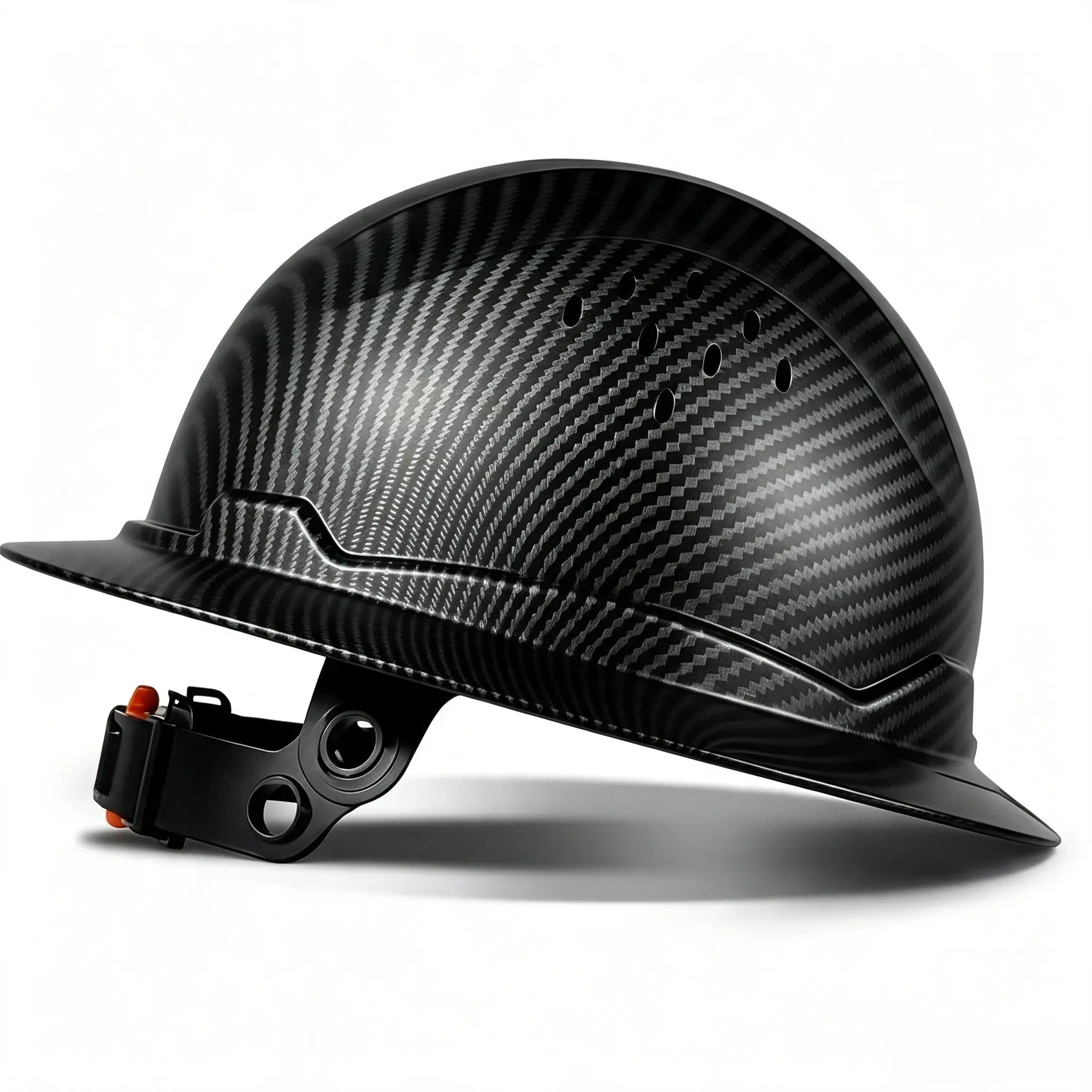 Ventilated Full Brim Safety Helmet - Impact-resistant Protective Headgear Suitable for Construction, Forestry Operations and Rugby Training
