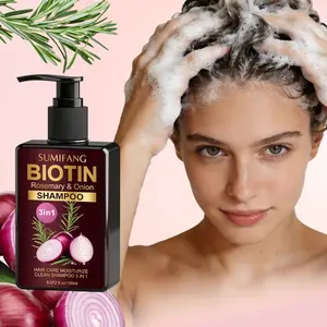 SUMIFANG Biotin Rosemary Onion 3-in-1 Shampoo, Treatment Shampoo 150ml, Cleanses, moisturizes, and strengthens, keratin reduce breakage, while rosemary and onion promote healthy hair roots, Controls oil and leaves hair smooth, suitable for damaged