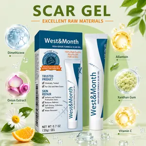 2 Pack Advanced Silicone Scar Repair Gel 30g, Professional Scar Removal Cream for Burn & Acne Scars, Face & Body Treatment, Fades Old & New Scars, Daily Skincare for Men & Women, Safe for All Skin Types
