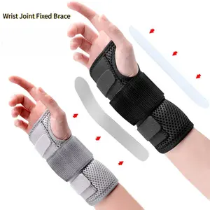 1Pc Adjustbale Carpal Tunnel Wrist Brace Support with 3 Straps and Metal Splint Stabilizer Night Sleeep Hand Brace for Helps Relieve Tendinitis Arthritis Carpal Tunnel Pain - Reduces Recovery Time for Men Women