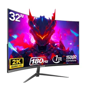32 inch Curved Monitor 144hz/180hz Gaming Monitor 1500R QHD (2560x1440p) Computer Monitor Screen with FreeSync, DisplayPort, HDMI, Wall Mountable