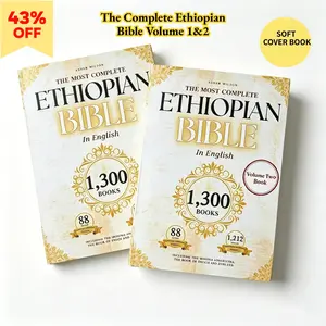 【2 BOOKS】The Complete Ethiopian Bible in English Volume 1&2 | 88 Scriptures Including Apocrypha, Book of Enoch, Jubilees & Sibylline Oracles | Study Christian Bible | Handy Size | Soft Cover