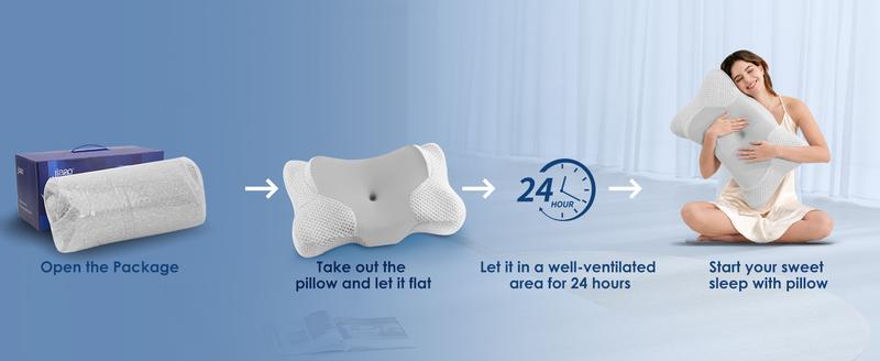 【JIAAO】Adjustable Cervical Pillow Cozy Sleeping for Neck Pain Relief, ergonomic pillow Memory Foam Neck Pillow pillow 【JIAAO】Adjustable Cervical Pillow Cozy Sleeping for Neck Pain Relief, ergonomic pillow Memory Foam Neck Pillow pillow