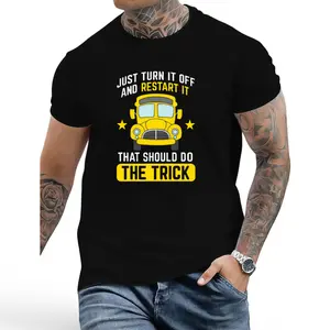 Comical School Bus Driver Gift Shirt – Restart Humor Design, Transportation Theme
