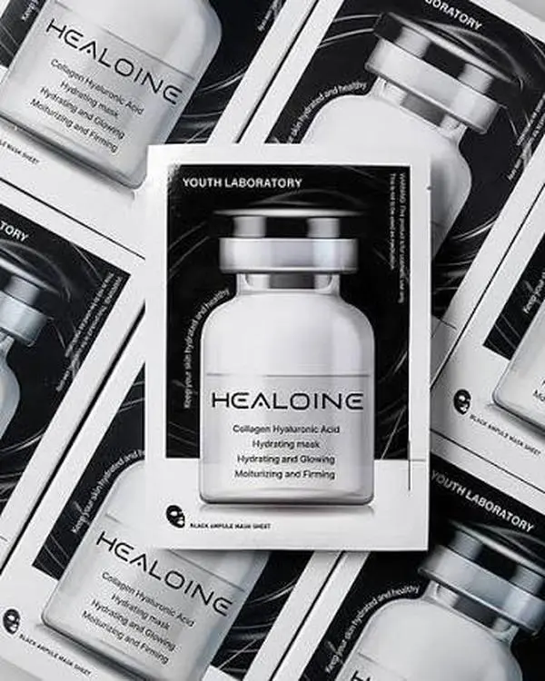 HEALOINE Collagen Hyaluronic Acid Hydrating Mask 1Pack 30G x 10ea for Deep Moisturization & Skin Elasticity