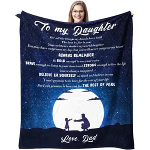Daughter Gifts from Dad - Daughter Birthday Gift Throw Blanket 60" x 50" - to My Daughters Gifts from Dad