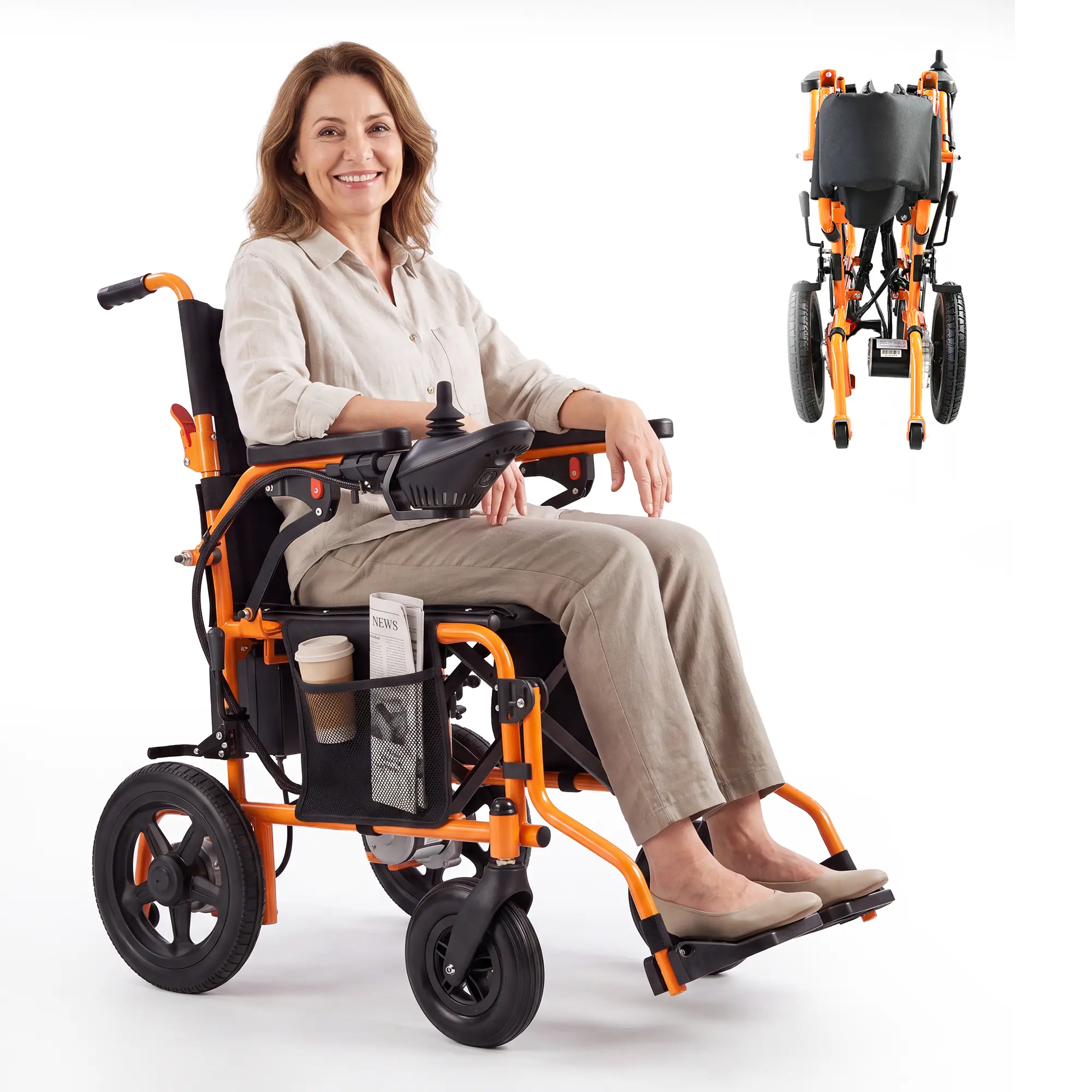 【Zygenair】Electric Wheelchair for Adults, Foldable Electric Wheelchair with 500W Dual Motors, 15 Mile Range, Lightweight Portable Power Wheelchair, 330 lbs Capacity