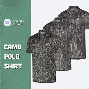 Men’s Abstract Camo Polo Shirt – Short Sleeve Lightweight Breathable Printed Golf Polo, Casual Summer Shirt for Men, Gift for Dad & Him