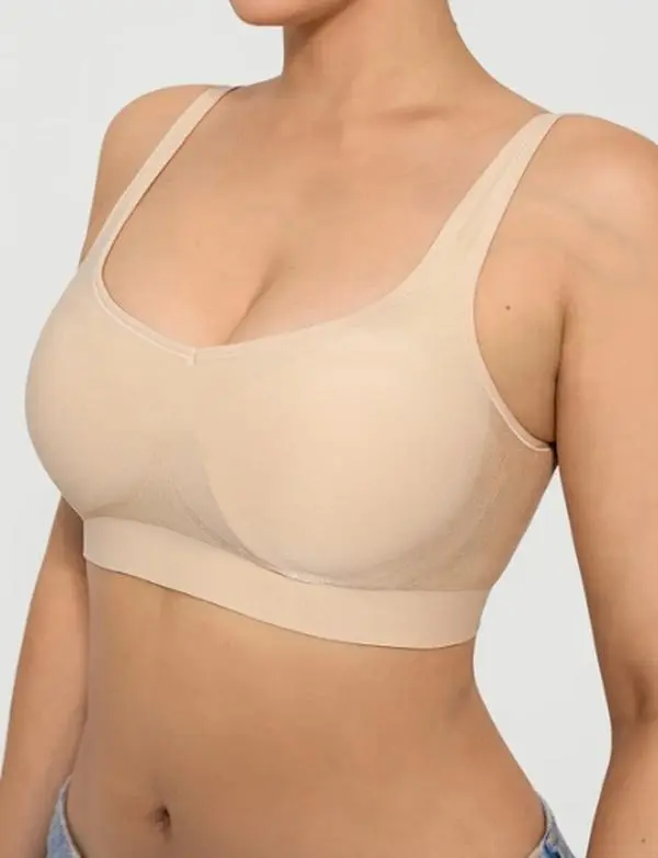 Popilush Cooling Seamless Wireless Bra - Everyday Comfort Supportive Bralette