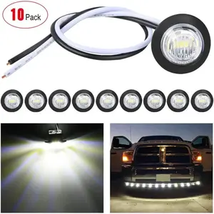 Nilight 3/4 inch White Round LED Marker Lights (10 Pcs)