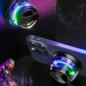 G300 Portable Wireless Speaker, RGB Light Wireless Speaker with Phone Holder, Waterproof Design Stereo Speaker for Outdoor Riding & Gaming, Audio