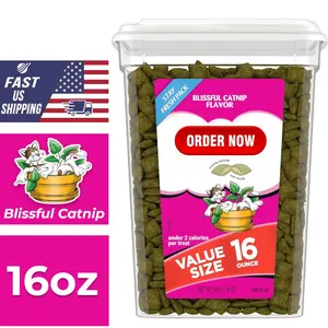 Temptations Cat Treats, Classic Crunchy and Soft Cat Treats, Blissful Catnip Flavor, Catnip Treats, 16 oz. Tub