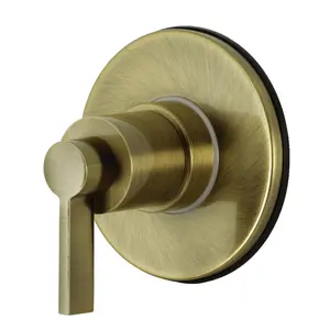 212 MAIN Nuvo Fusion 3-Way Diverter Valve with Trim Kit, Antique Brass Shower Faucet Set, Handheld Shower, ADA Compliant, Corrosion-Resist, Easy Install, In-Wall Use