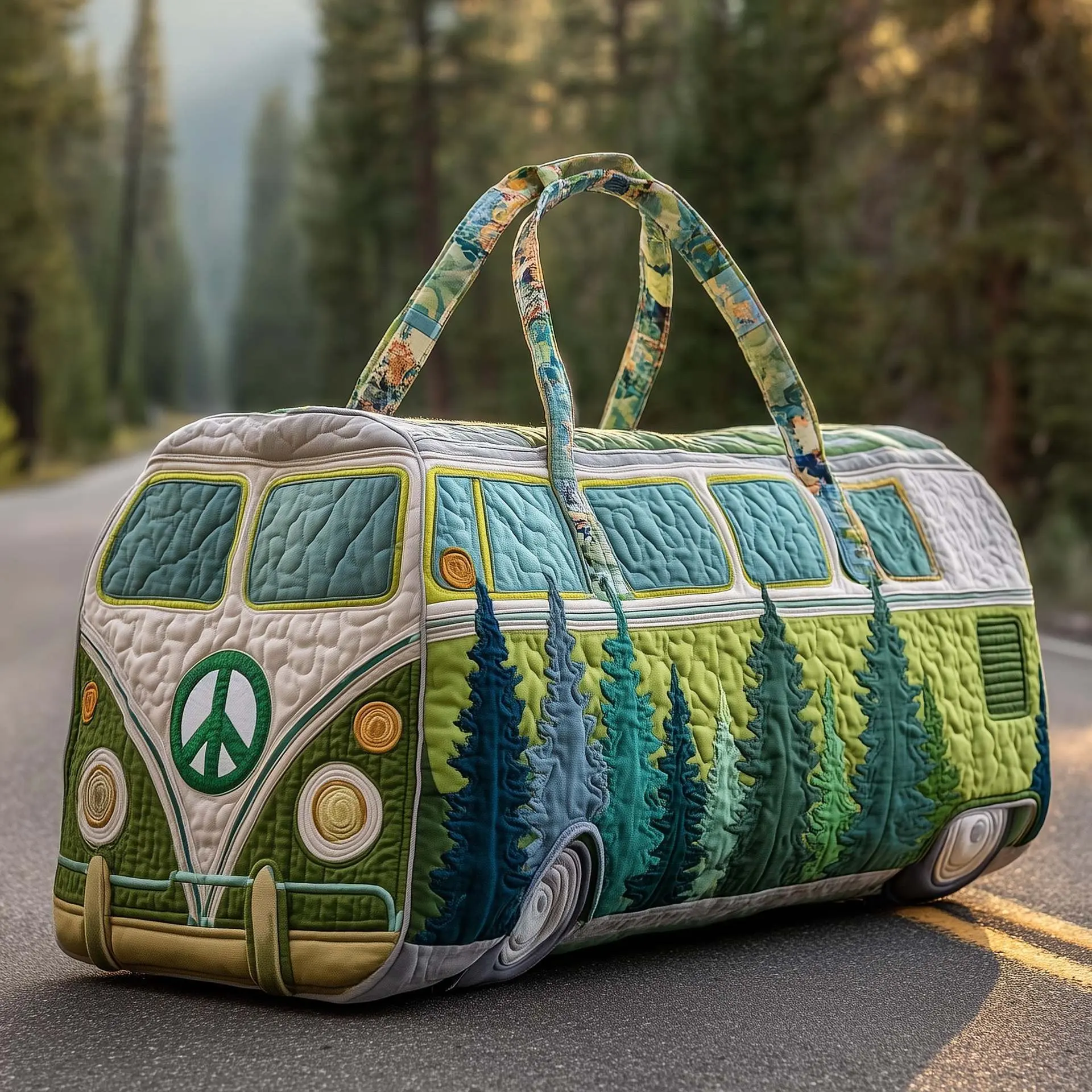 Boho Quilted Travel Tote for Women and Men - Soft Lightweight Weekender Bag, Portable Carryall, Travel Duffel Ideal for Summer Weekend Getaways, Portable Travel Bag
