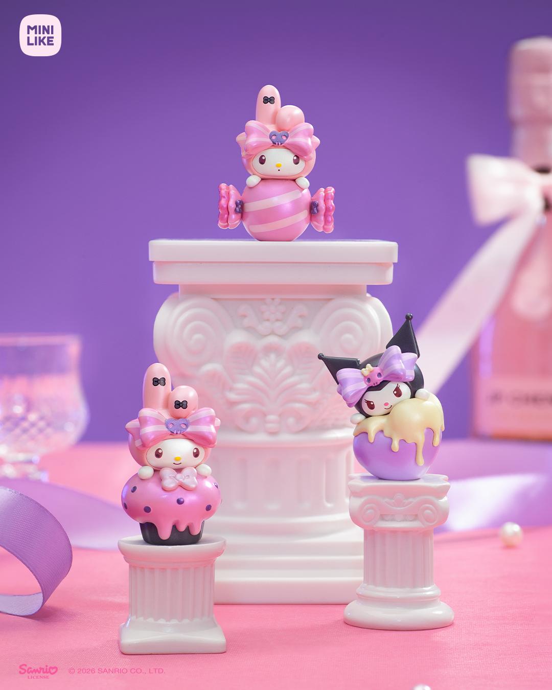 Sanrio My Melody Kuromi Blind Box Sweetheart Series Cute Kawaii Mini Figures Collectible Gift Toy