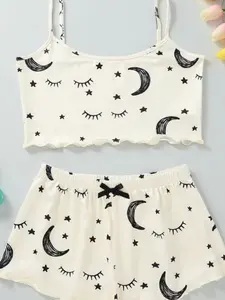 Women's Moon and Star Pajamas for Comfortable Sleepwear with Cozy Nights Design