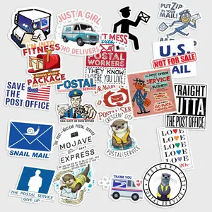 Sticker Pack 20 Mail Carrier Vinyl Sticker, Everyday Delivery Worker Decal for Tumbler Laptop