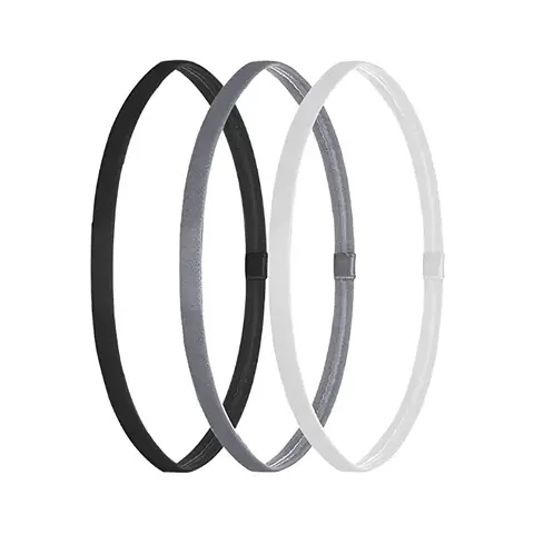 Unisex Anti-Slip Silicone Headbands, Set of 3, Ideal for Yoga & Running, Workout Headband, Sweat-Wicking Sports Hair Bands, Non Slip Headbands, Universal Design