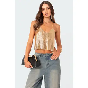 Forever Chainmail Open Back Top