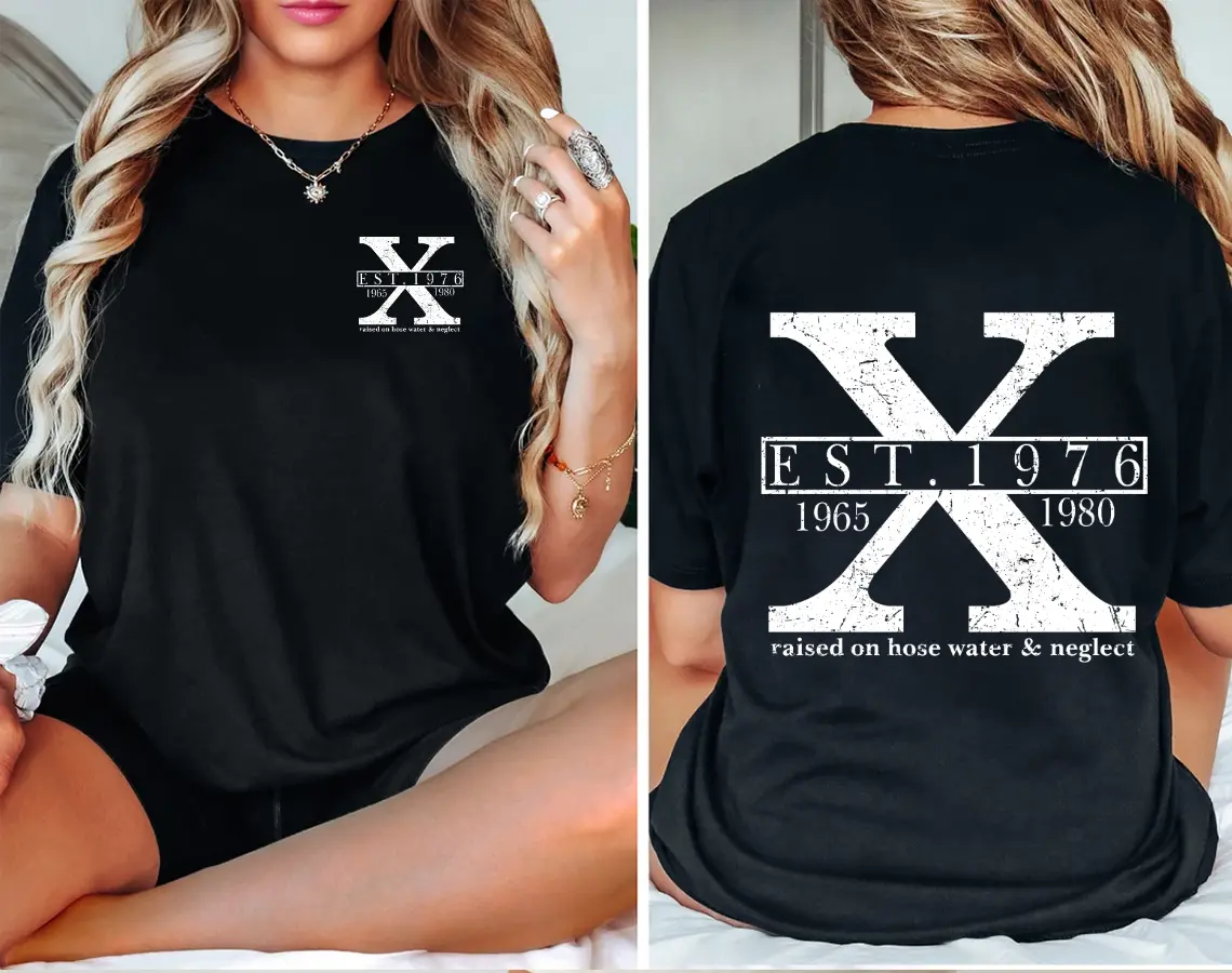 Custom Year Gen X 1965-1980 T-shirt, Vintage 80s Generation Shirt V3