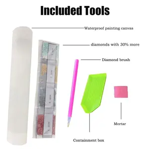 Random 5D Diamond Art Set Full Drill with All Tools Square & Round Drills DIY Craft for Home Decor & Gifting,summervibes