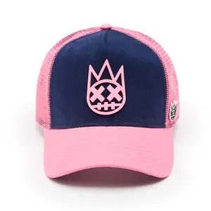 Cult's Logo Mesh Back Trucker Hat "Shimuchan" in Midnight Blue