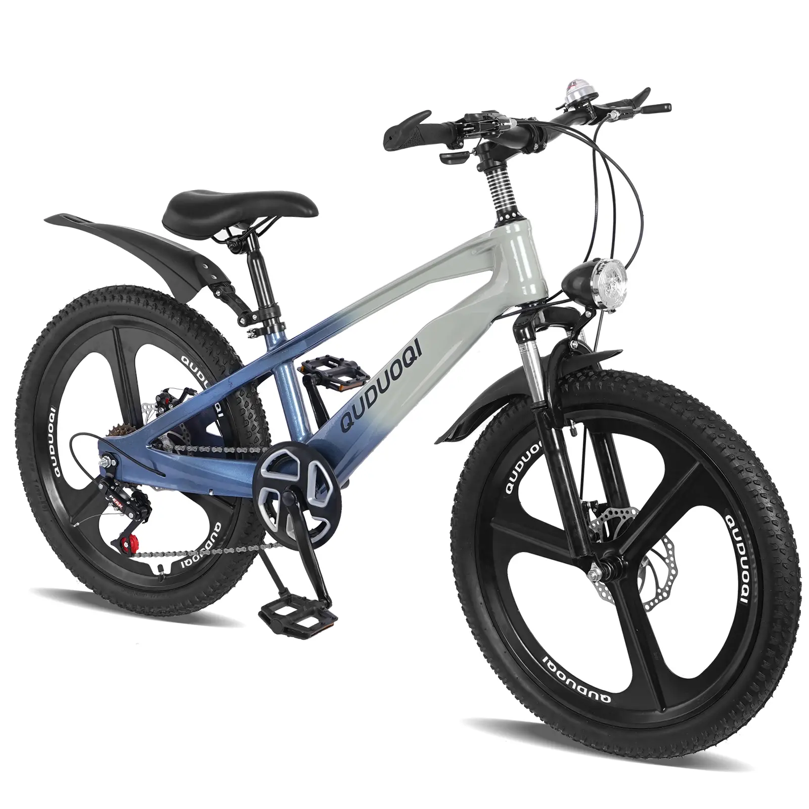 20-in Youth Mountain Bike with 7-Speed Drivetrain, Magnesium Alloy Frame, Integrated Wheels, Impact-Resistant Lightweight Design, Versatile Riding Options
