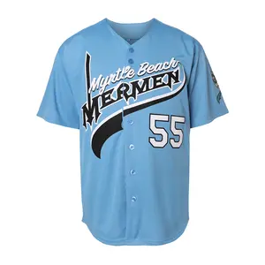 Men's Retro Baseball Jersey, #55 "Myrtle Beach" Inspired, Machine Washable for Parties & Beach