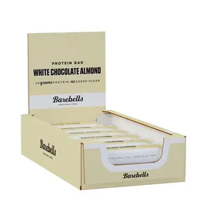 Barebells Protein Bars White Chocolate Almond - 12 Count, Protein Snacks with 20g of High Protein - Chocolate Protein Bar with 1g of Total Sugars - On The Go Protein Snack & Breakfast Bars…