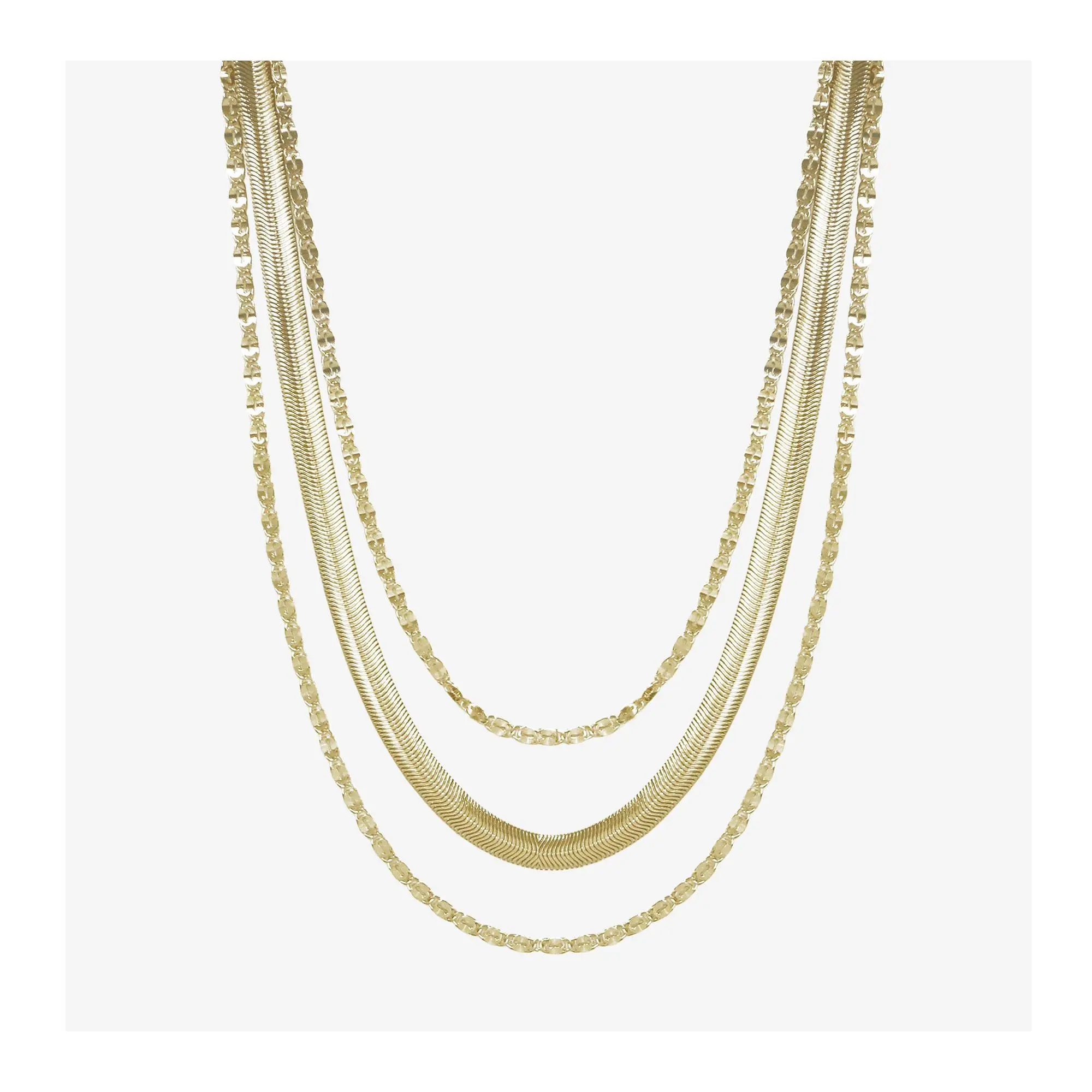 Ettika Supreme Mixed Chain Layered Necklace