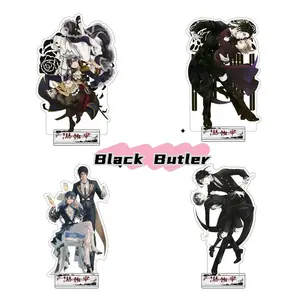 New Black Butler Anime Figure Sebastian Michaelis Grelle Acrylic Stands Sebastian Michaelis Character Model Fans Gift 15cm
