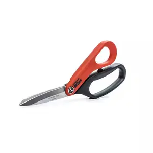 Wiss 8-1/2 in Stainless Steel All-Purpose Tradesman Scissors with Red Grip for Precision Cutting