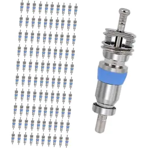 100PCS Valve Core for R410 R32 R22, High Pressure with Teflon Seal, HVAC Replacement Part Ideal for Refrigeration Systems and Air Conditioning