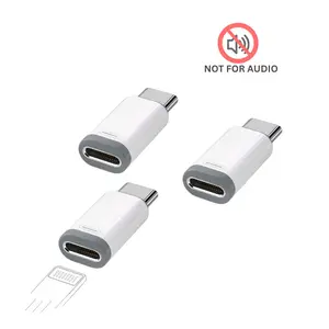 3PCS Lightning to USB-C Adapter Compatible with iPhone 17 16 15, iPad Pro/Air, Samsung S25 S24, Charger Connector, [Not for Audio/OTG]