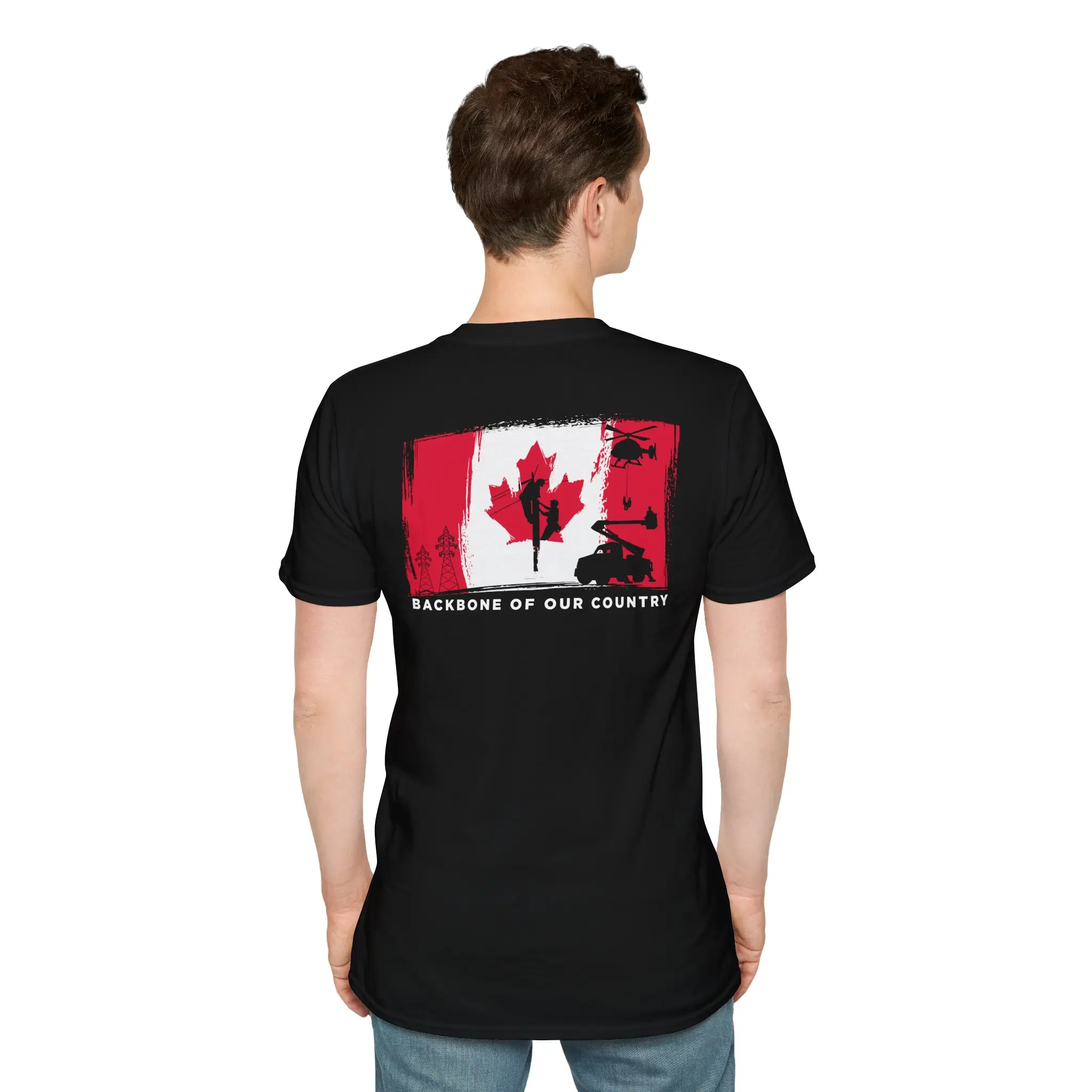 "Backbone of Our Country" Canadian flag T-shirt