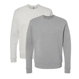 Next Level Unisex Malibu Crewneck Sweatshirt, 60/40 Cotton/Polyester Fleece Pullover Relaxed Fit Plain Casual Cozy Soft Winter Sweater