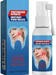 Toothache Relief Spray for Adults, Instant Pain Relief Oral Spray for Wisdom Teeth Inflammation, Swollen Gums, Canker Sores & Denture Pain, Anti-Inflammatory & Swelling Soothing Spray, 0.7 fl.oz/20ml.