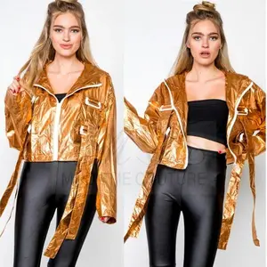 GEM Gold Metallic Women's Jacket - Fashionable and Elegant