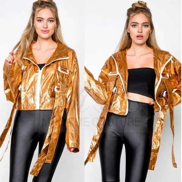 GEM Gold Metallic Women's Jacket - Fashionable and Elegant