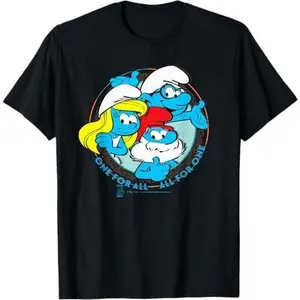 The Smurfs Papa Smurf Smurfette All for One T-Shirt